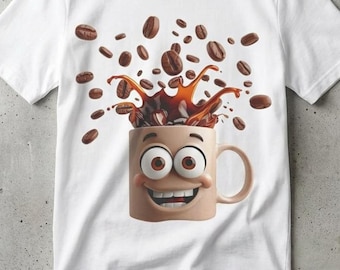 Funny Graphic Shirt, Caffeine Graphic Tee, Coffee Lover T-Shirt