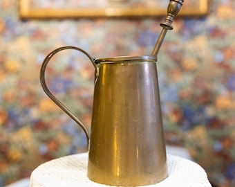 Vintage Kaminanzünder aus Messing, Räuchergefäß im Cape-Cod-Stil mit Bimssteinstab