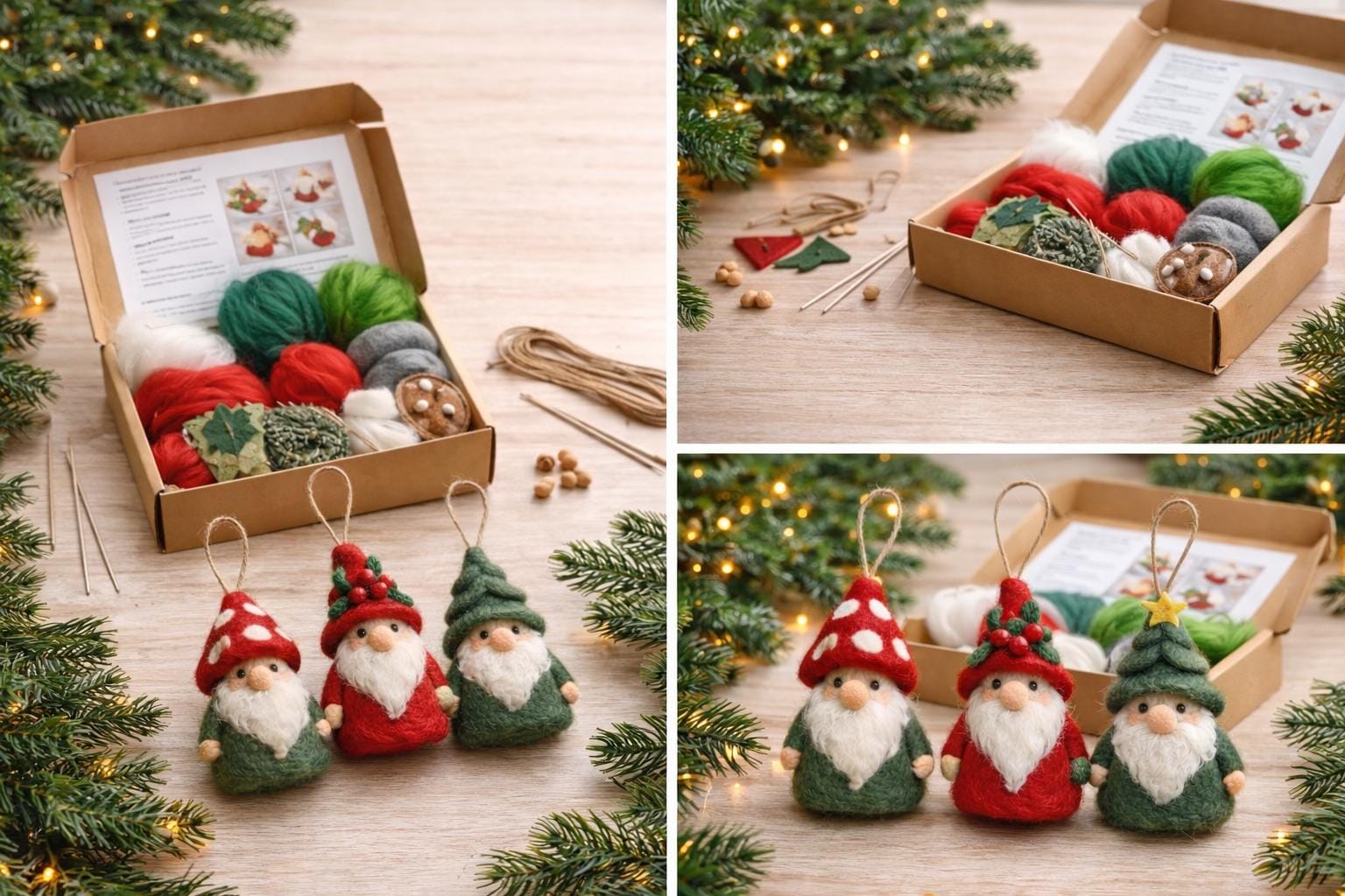 Holdes Lot De 4 Sapins De Noël En Feutre - Kit De Bricolage