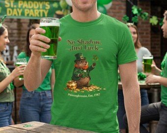 Punxsutawney Phil Leprechaun T-Shirt | St. Patrick's Day Groundhog Tee