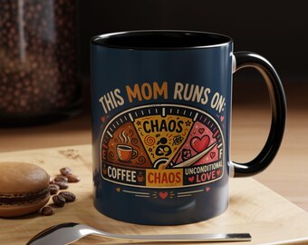 Mom Coffee Mug | Vintage Gauge Design, Coffee Chaos Love, Mother's Day Gift