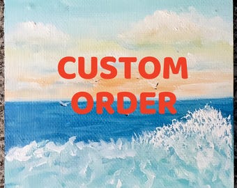 Custom Painting, Abstract Textured Art, Custom Landscape Wall Art, Portrait from Photo, Made to Order Canvas Art, Personalized Home Decor