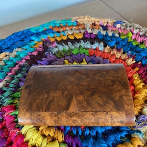 Handmade Burlwood Box Business Cards Cigarettes