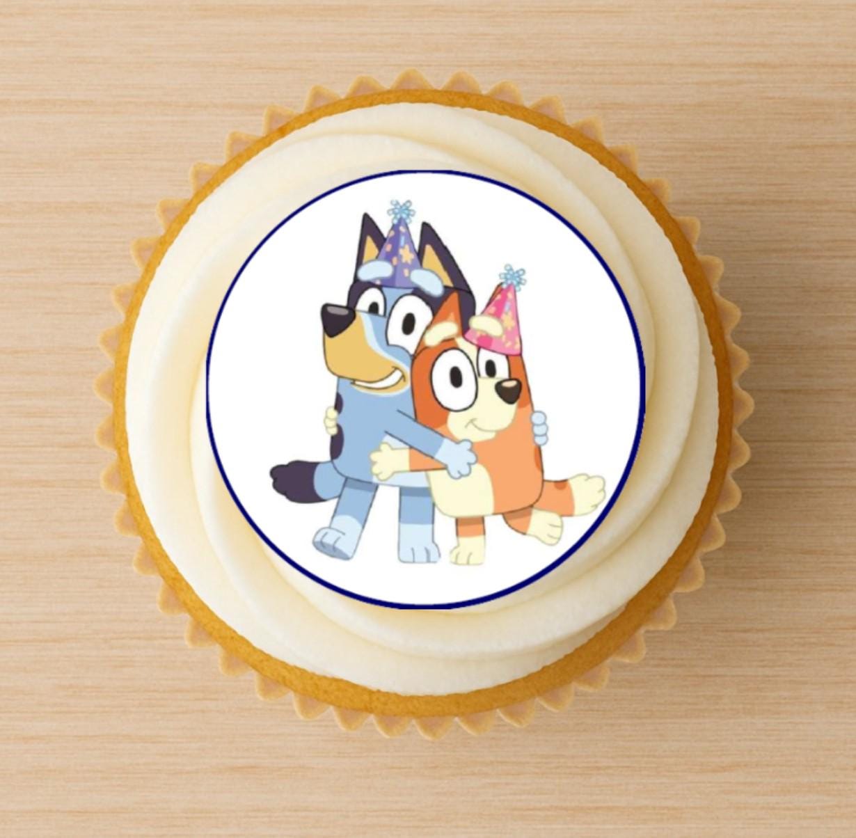 15x Bluey Edible Cupcake Toppers - Happy Birthday - Uncut - Etsy