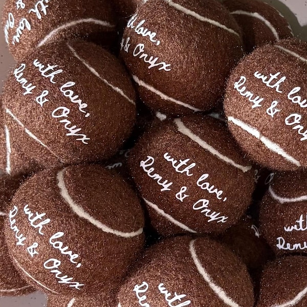 Custom Tennis Balls: Personalized Dog Birthday, Wedding Favors, Hosting Favors