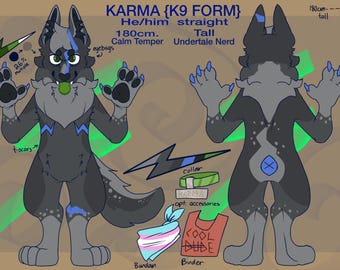 Custom Fursona Commissions: Reference sheet