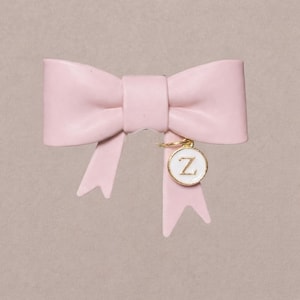 Latte Bow Straw Topper with Initial Charm for Stanleys, Tumblers, etc.