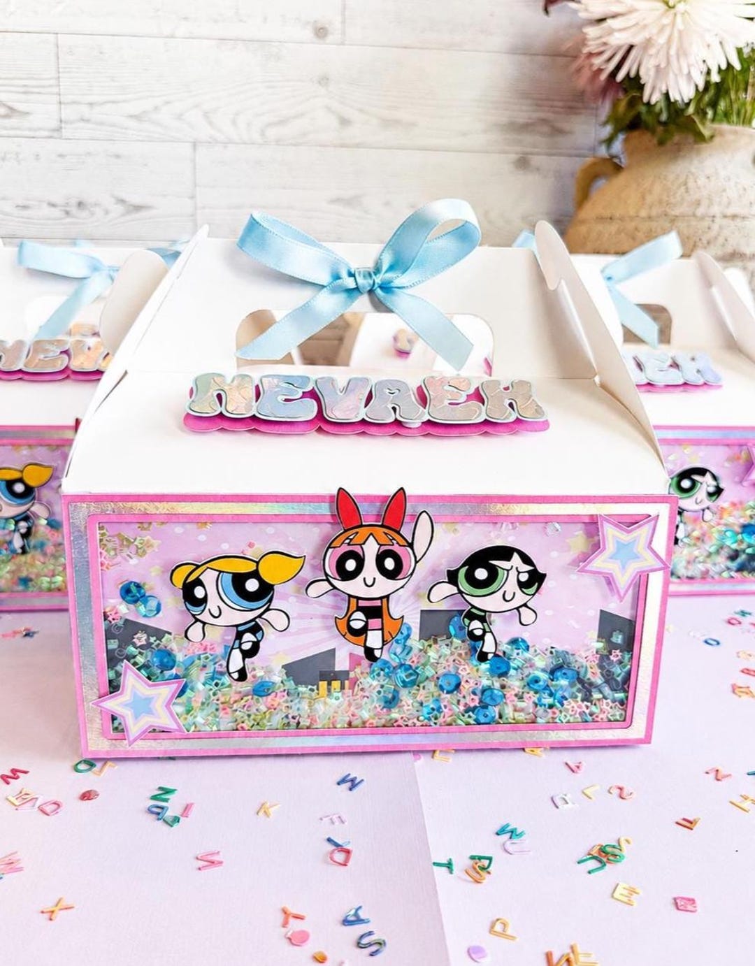 Powerpuff Shaker Treat Boxes | Custom Birthday Party Favors - Etsy