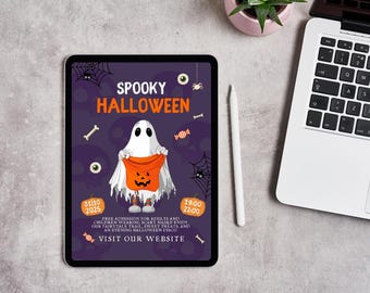 Gruselige Halloween Party Einladung Vorlage (Digitaler Download)