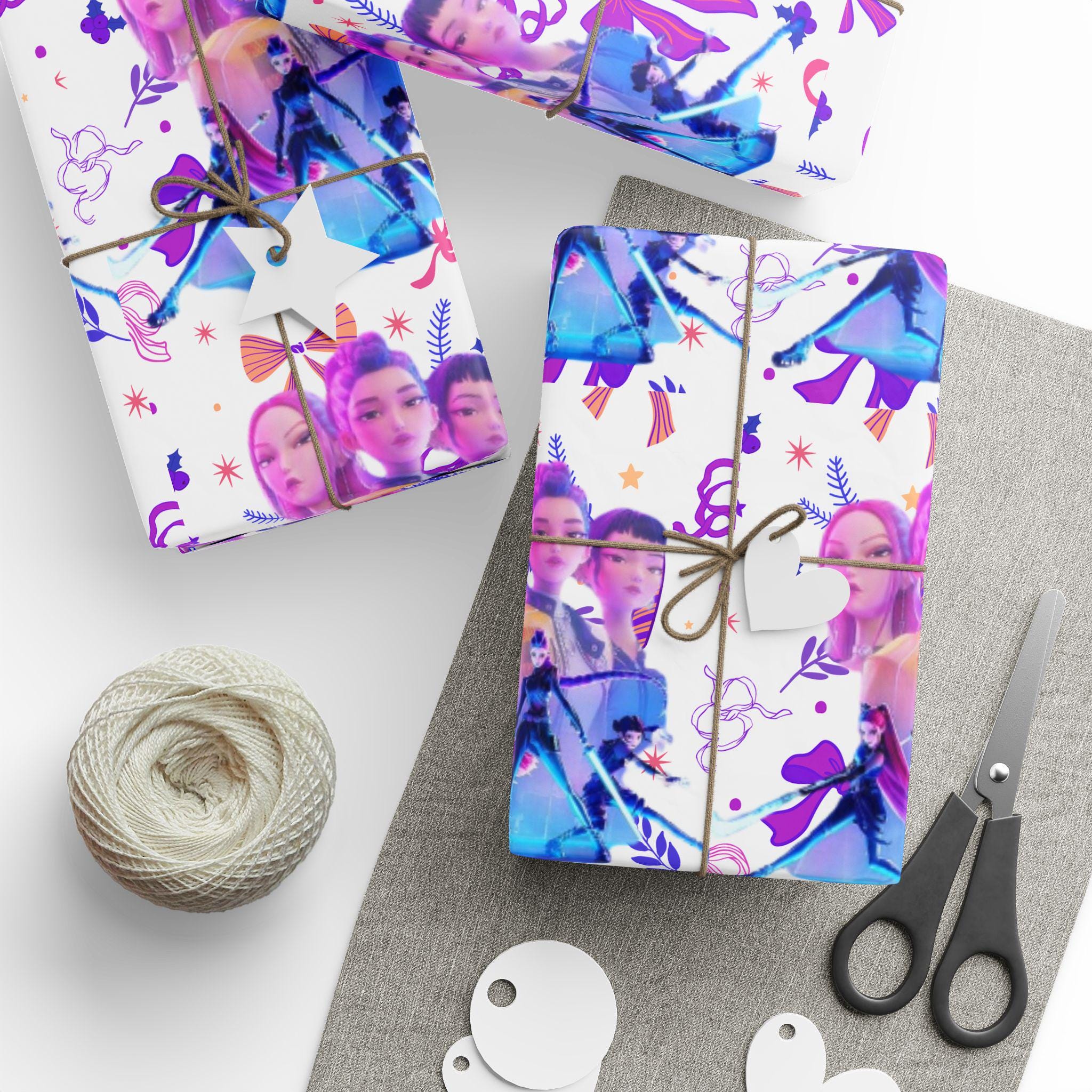 Discover Kpop Demon Hunters Wrapping Paper for Gift Wrap, Holiday Decor, DIY Projects, Christmas and Birthday Gifts