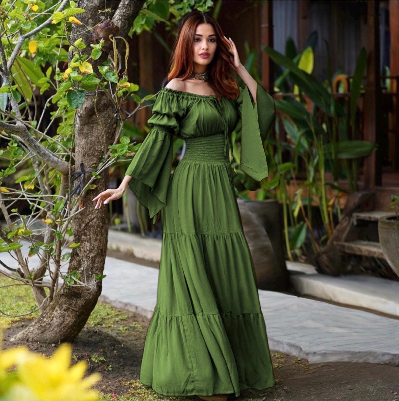 emerald green gothic dress Gothic Emerald Green Ball Gown with Luminous Pleated Accents main image 0