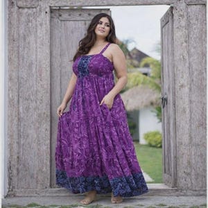 chinese dress ladies Buxom Couture Women's Polka Dot Voluminous Maxi Dress