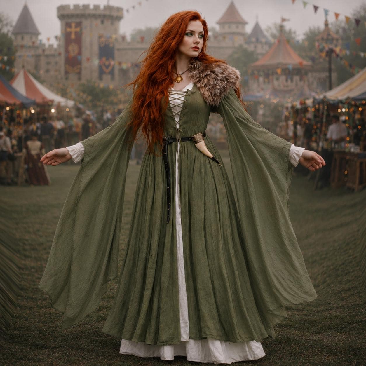 green mother nature dress nature inspired fashion