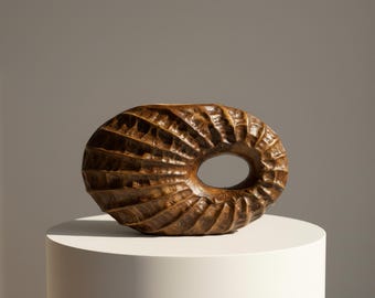 Handmade Ceramic Vase: Earth Tone Wabi Sabi Decor, Japandi Home Decor