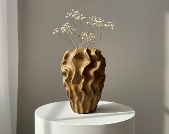 Handmade Ceramic Vase: Wabi Sabi Earth Tone Pottery, Cappadocia Clay