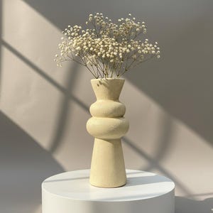 Handgjord keramisk vas: Modern Feng Shui Wabi Sabi-dekor, Japandi-heminredning