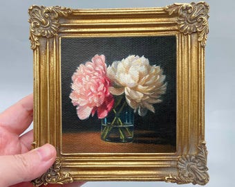 Custom Miniature Oil Paintings – Floral and Landscape Themes – Wall Art and Home Decor Gifts
