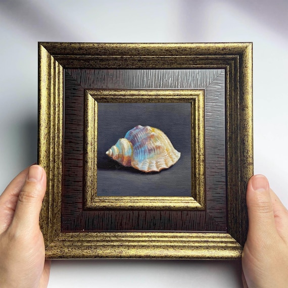 Seashell Art: Hand-Painted Miniature Oil Paintings | Beach Wall Decor & Housewarming Gift Ideas