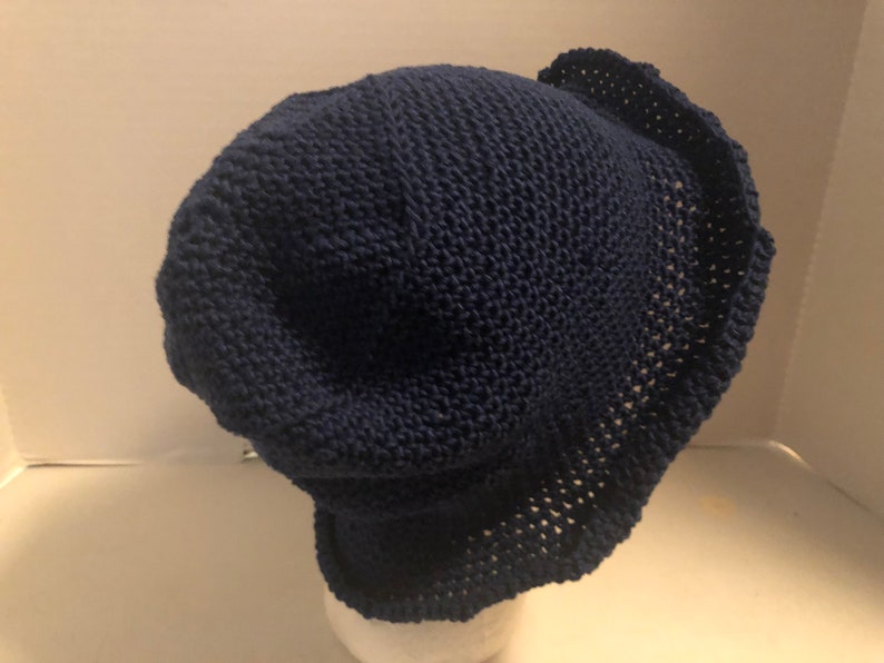 Navy Blue Cotton Destin Beach Hat