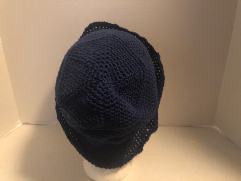 Navy Blue Cotton Destin Beach Hat