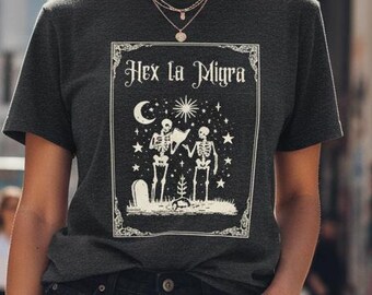 Vintage Woman's T-Shirt: "Hex la Migra" Streetwear Bella + Canvas