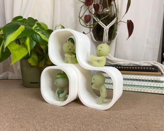 Bundle - Smiski Shelf, Mini-Figures Display Interchangeable Stackable Modules - The Capsule Shelf M1 & M2 Module