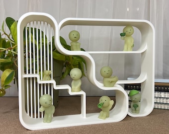 Bundle - Decor Display Shelves for Mini Figures, Collectibles Organizer Stand - The Wavy Shelf Ver.A & B