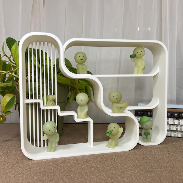 Bundle - Decor Display Shelves for Mini Figures, Collectibles Organizer Stand - The Wavy Shelf Ver.A & B