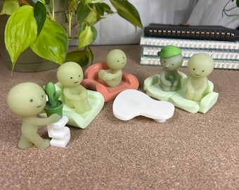 Mini Furniture Coffee & Side Table Bundle: Figurines Smiski and Sonny Angel Display Tiny Furniture - 3D Printed Decoration