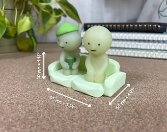 Mini Furniture:  Double Seat Couch Figurines Smiski and Sonny Angel Display Doll House Tiny Furniture - 3D Printed Decoration