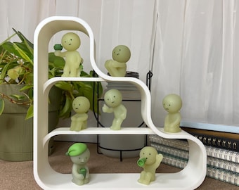 Mini Figure Display Shelf: Art Toy Organizer - The Wavy Shelf Ver.A