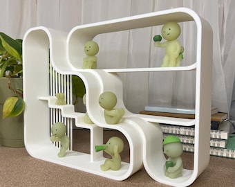 Tabletop Display Shelf for Mini Figurines & Trinkets - The Wavy Shelf