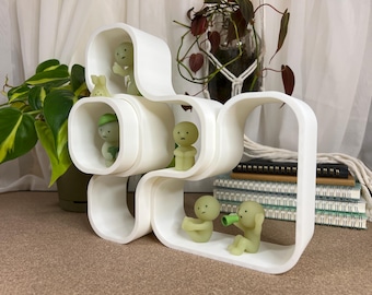 Capsule Shelf Bundle: Smiski & Mini-Figures Display -  Stackable 3D Printed Modules (M1, M3, M3-3)