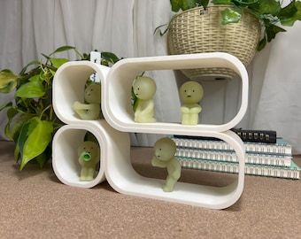 Capsule Shelf Bundle: Smiski & Mini-Figures Display - 3D Printed Decoration (M3-5, M1, M2-2)