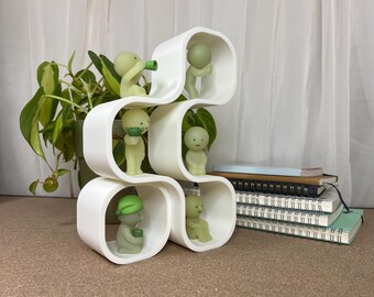 Stackable Mini Figurine Display Shelf Bundle, Interchangeable Modules (M1, M3)