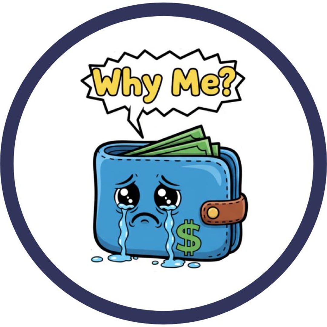 Why Sticker Meme Why Me Wallet Funny Sticker Meme Round Stickers 2.5” | Trendy Cool ...