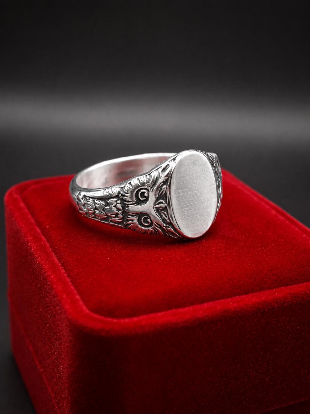 The Wise Owl &ndash; Handmade Sterling Silver Signet Ring