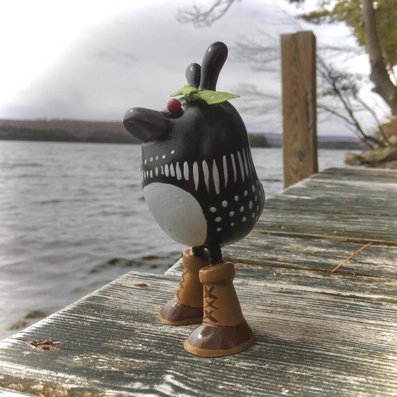 Maine Loon Bohnenstiefel See Leben Loon Figur Etsy