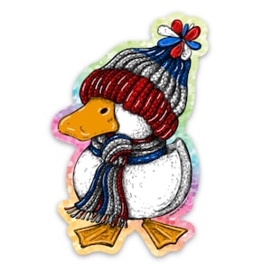 Cold Duck Sticker - Glitter - Weatherproof - Vinyl Sticker - Vinyl Decal - Water Bottle