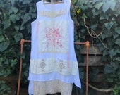 SALE SPRING French country lace vintage embroidery ROMANTIC White bride Dress magnolia pearl French boho bride artsy shabby cowgirl ranch