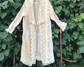 Gorgeous romantic gauze flowing peach blush antique laces crochet bride wedding Victorian cowboy ranch Pearl magnolia like Anthropologie