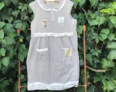 Simple soft gray summer dress vintage lace cowgirl ranch magnolia pearl Wyoming lace