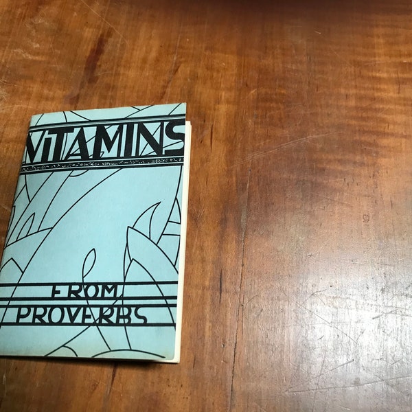 VINTAGE GIFT Vitamins from Proverbs little book 1931 prayers Christian shop home decor bride