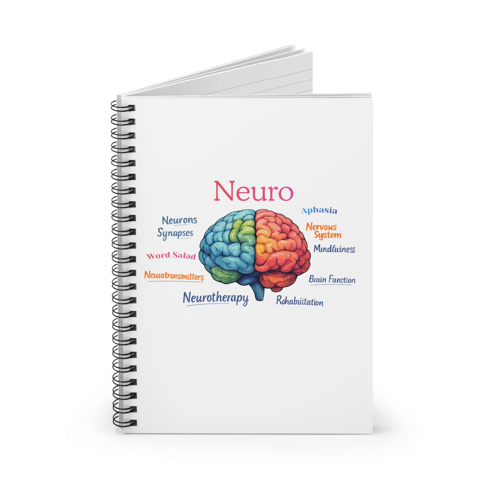 Neuro Brain Anatomy Illustration Spiral Notebook | Ruled Journal - Etsy