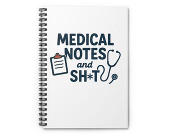 Cuaderno de espiral/diario con rayas para notas médicas y demás para uso personal médico