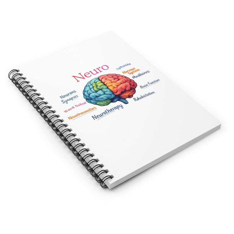 Neuro Brain Anatomy Illustration Spiral Notebook | Ruled Journal - Etsy