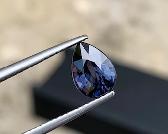 Natural Blue-Purple Spinel 2.08ct | Pear Cut | Untreated | Loose Gemstone