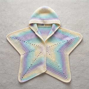 Star Baby Bunting Crochet Pattern PDF, Hooded Baby Sleep Bag Pattern, Newborn Star Cocoon, Photo Prop, Step By Step Image Guide.