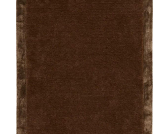 Wool & Viscose Cocca Area Rug, Modern Minimalist Design, Soft Textured Carpet