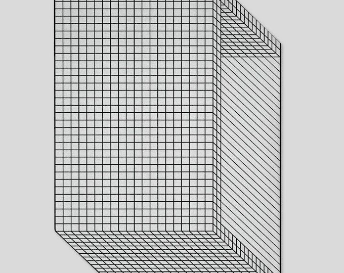 White Black Wool Grid Rug – Sculpted 3D Coastal Home Décor